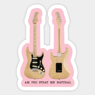 AM PRO STRAT MN NATURAL Sticker